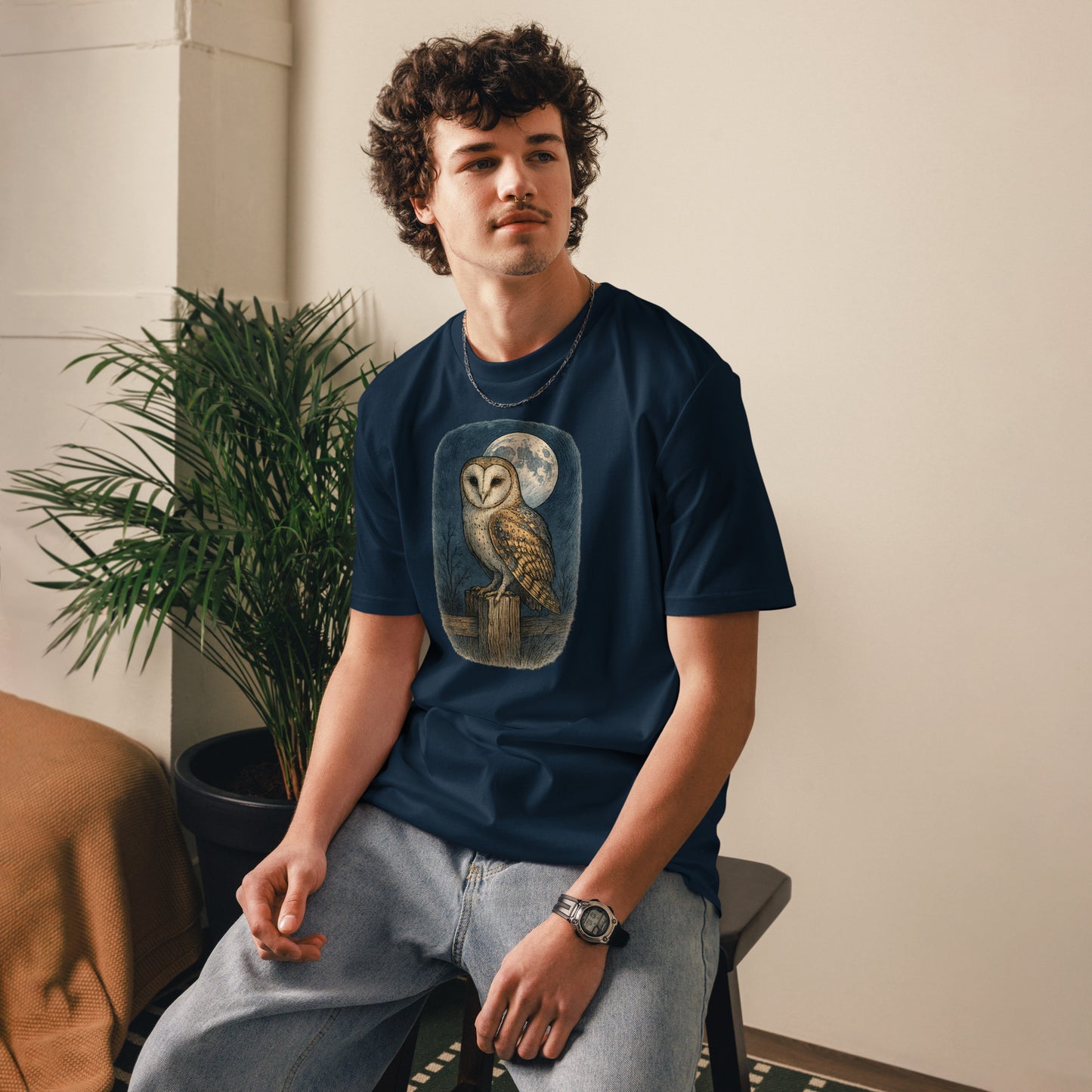 Moonlit Barn Owl T-shirt - SignArm