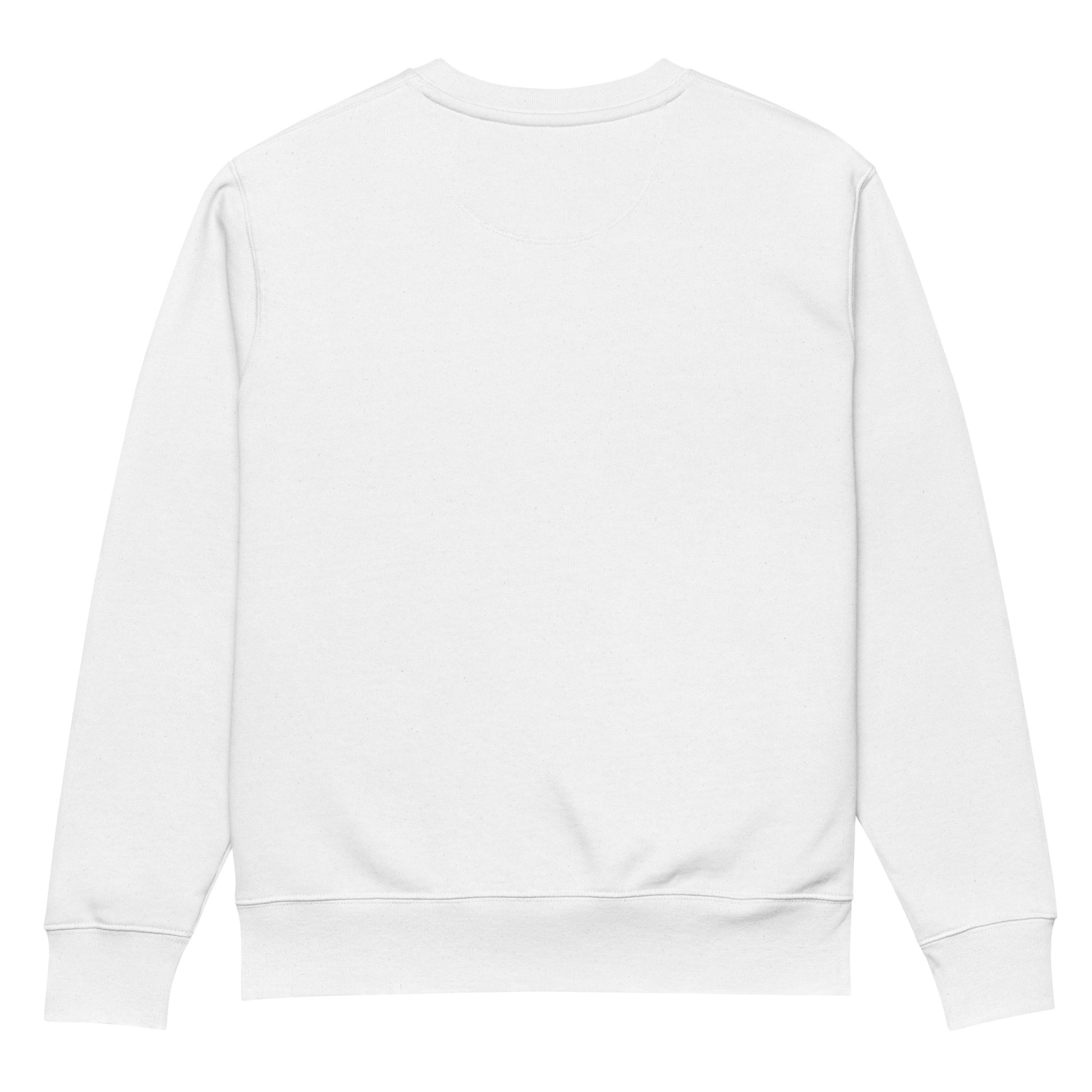 Plain White Organic Cotton Embroidered Sweatshirt - SignArm