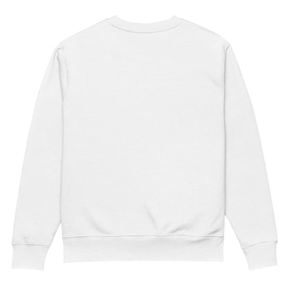 Plain White Organic Cotton Embroidered Sweatshirt - SignArm