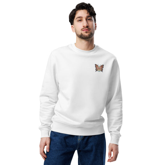 Plain White Organic Cotton Embroidered Sweatshirt - SignArm