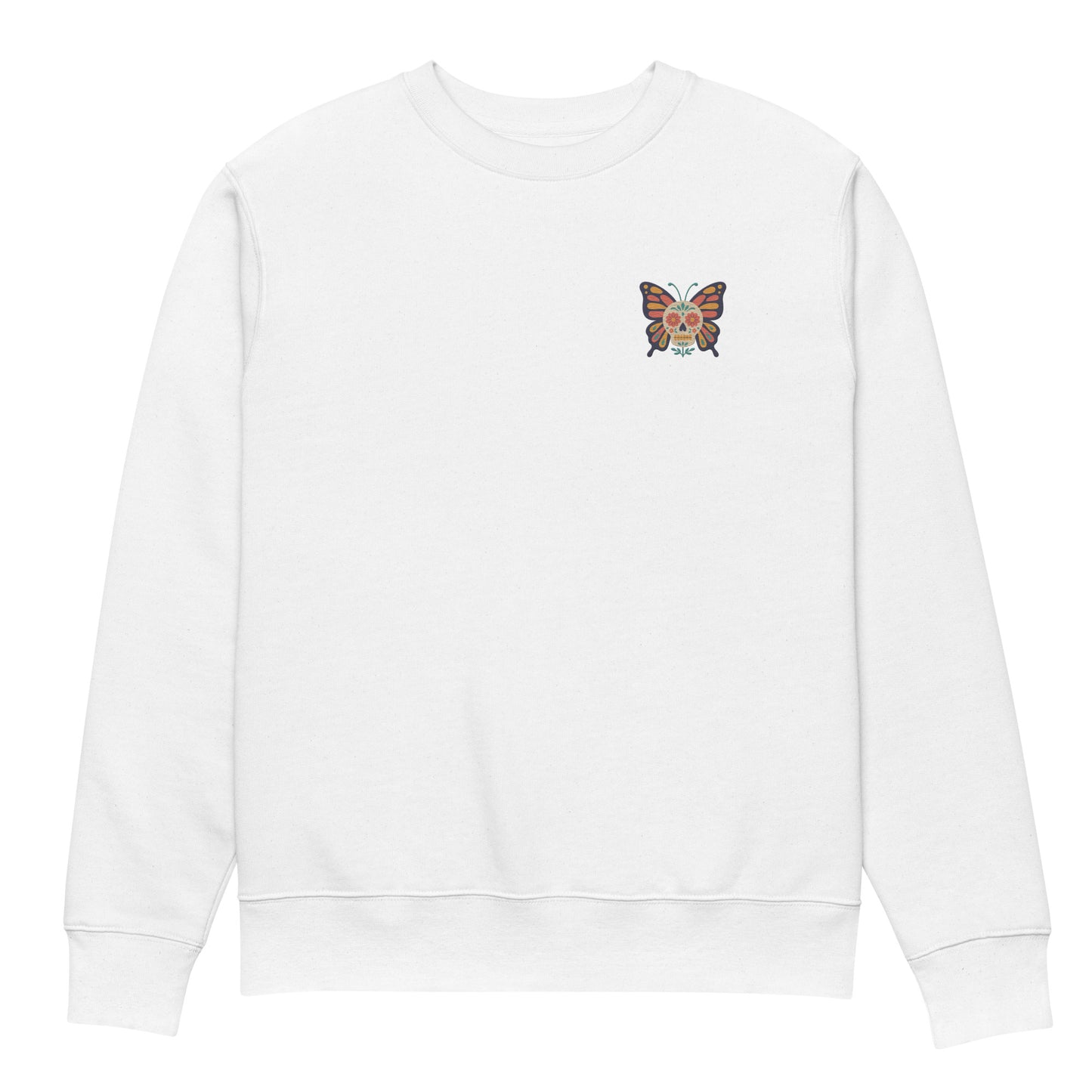 Plain White Organic Cotton Embroidered Sweatshirt - SignArm