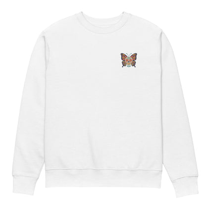 Plain White Organic Cotton Embroidered Sweatshirt - SignArm