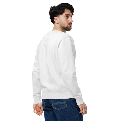 Plain White Organic Cotton Embroidered Sweatshirt - SignArm