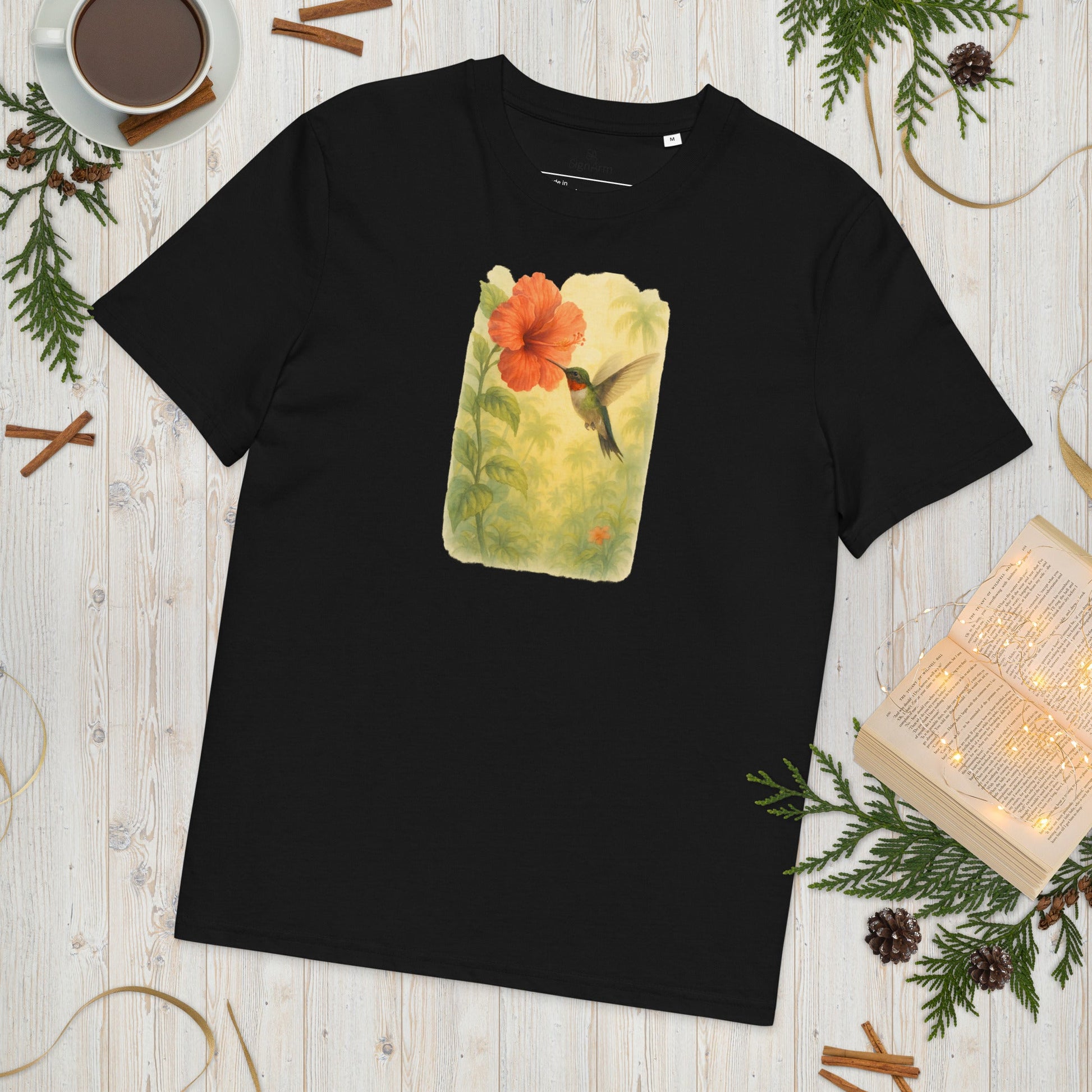 Hummingbird at Hibiscus T-shirt - SignArm