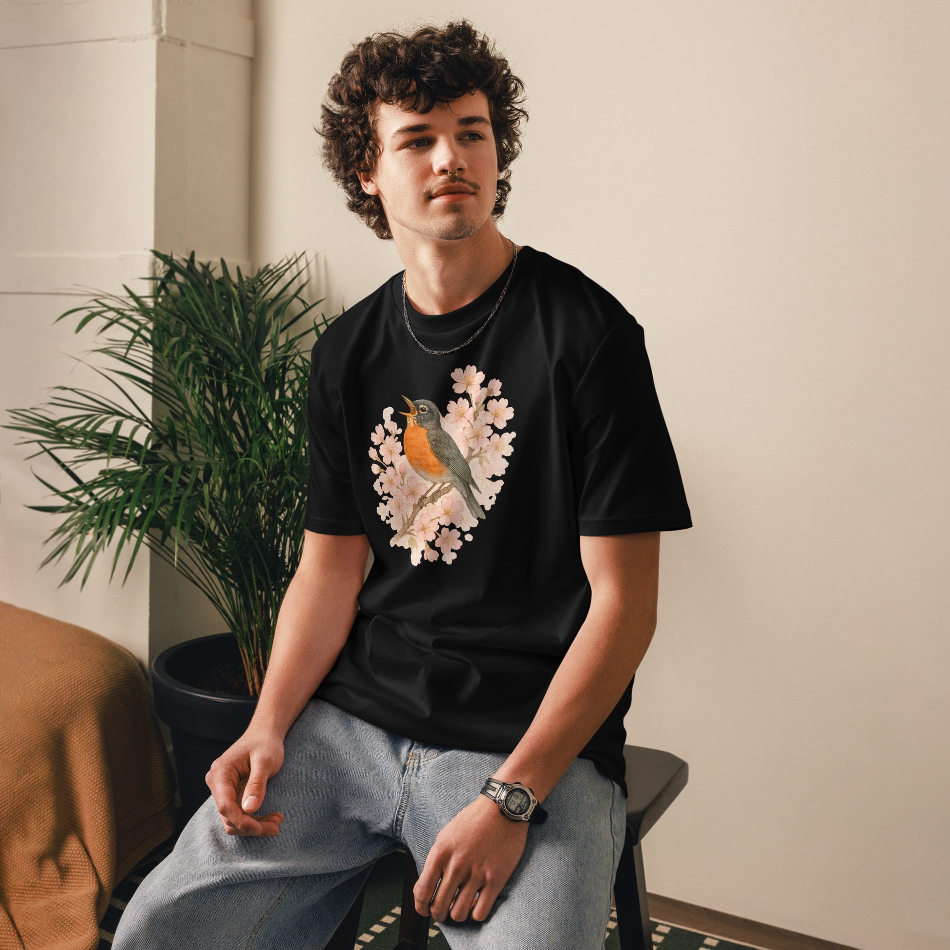 Robin Feeding Hatchlings T-shirt - SignArm