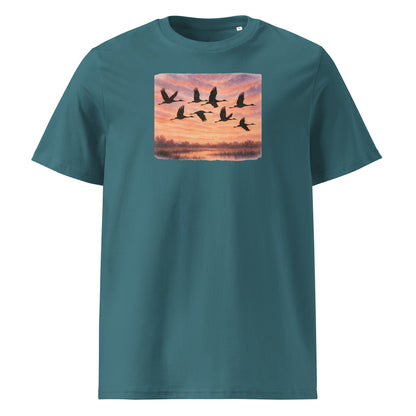 Cranes Sunset Journey T-shirt - SignArm