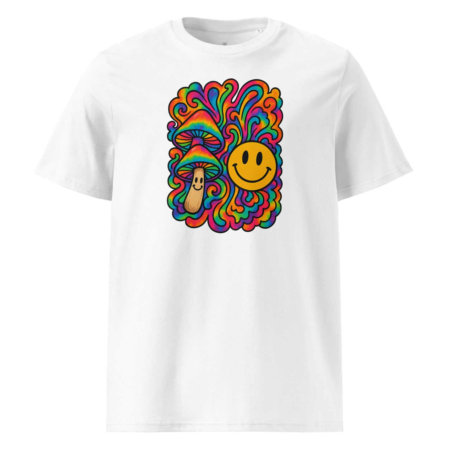 Psychedelic Smiley Mushroom Tee - SignArm