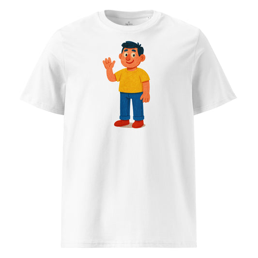 Friendly Cartoon Wave Tee - SignArm